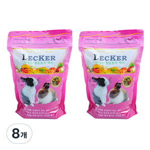 레커 작은토끼 먹이, 905g, 8개
