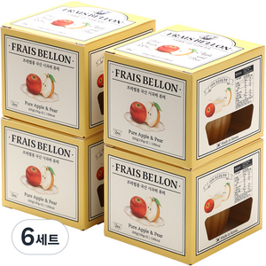 프레벨롱 국산 과일퓨레, 혼합맛(사과/배), 200g, 24개