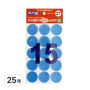 터치엠 미끄럼방지 실리콘 스티커 15p, 25개, 투명