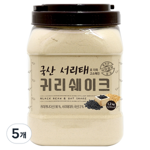 태광선식 서리태로 더욱 고소해진 귀리쉐이크, 1.2kg, 5개