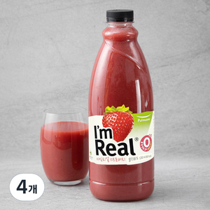 풀무원 아임 리얼 스트로베리 (냉장), 1.2L, 4개