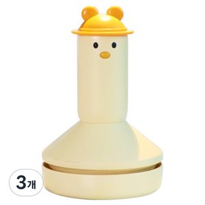 아이존 안녕오리 책상 지우개 진공청소기, 옐로우, 3개