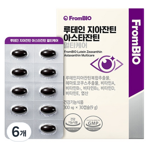 프롬바이오 루테인지아잔틴 아스타잔틴 멀티케어 9g, 30정, 6개