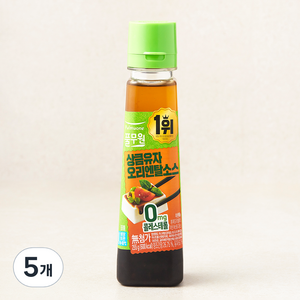 풀무원 콜레스테롤 제로 상큼유자 오리엔탈 소스, 255g, 5개