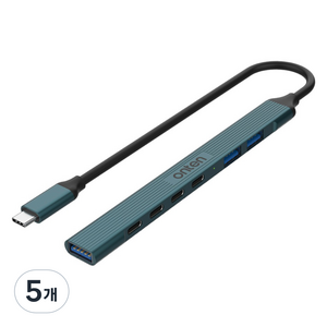 온텐 C타입 4포트 + A타입 3포트 USB 멀티 허브 FW071, 5개
