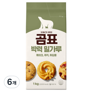 곰표 박력 밀가루, 1kg, 6개