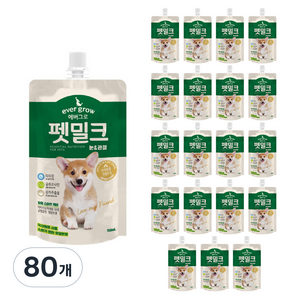 에버그로 강아지 펫밀크, 눈&관절, 150ml, 80개