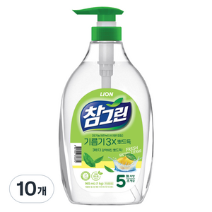 참그린 레몬 녹차 뽀드득 어드밴스 주방세제, 1kg, 10개