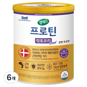 셀렉스 프로틴 락토프리 플러스 근력단백질 분말, 304g, 6개