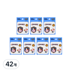 라인프렌즈 BT21 캐스팅 뱃지 스티커, 쿠키, 42개