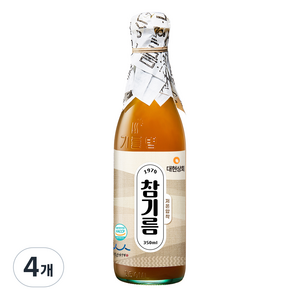 대현상회 저온압착 참기름, 4개, 350ml