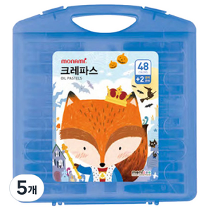 모나미 모니주 크레파스 남, 50색, 5개
