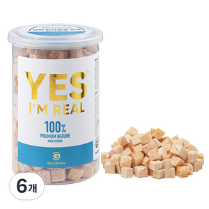 골드로니 반려동물 예스아임리얼 수제 건조간식, 닭가슴살트릿 맛, 90g, 6개