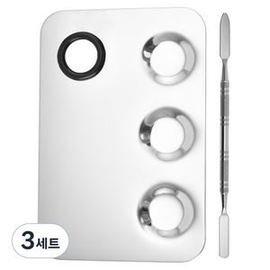 하태스몰 물감잘묻어나는 미술팔레트 라지 스퀘어 + 스틱 세트, 3세트, 3칸