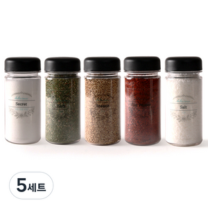 비프로젝트 블랙텍 양념통 세트, 5세트, 양념통 5p + 투명 스티커 8p