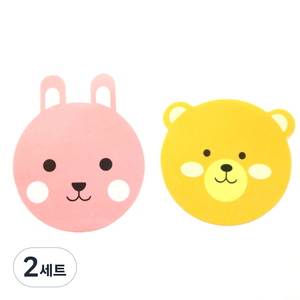황씨네도시락 도시락스티커 토끼 120p + 곰 120p, 혼합 색상, 2세트