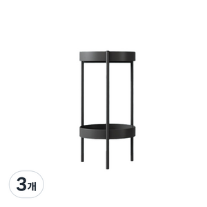 북유럽 디자인 심플 화분 받침대, 블랙, 3개