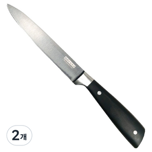 ELO 티타늄코팅 다용도칼, 은색(칼날), 블랙(손잡이), 2개