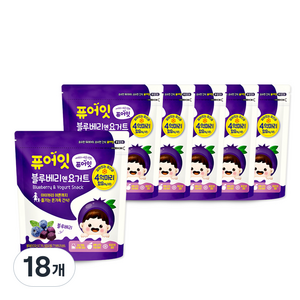내이브로 퓨어잇 동결건조 요거트 큐브 간식, 블루베리엔요거트, 16g, 18개