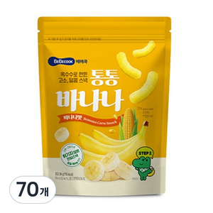 베베쿡 유아용 통통바나나, 바나나, 30g, 70개