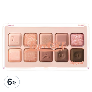 릴리바이레드 무드키보드 아이 섀도우 팔레트, 07 로즈다이얼, 6개