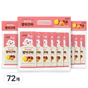 엘빈즈 부드러운 밤이구마 말랭이, 고구마, 72개, 20g