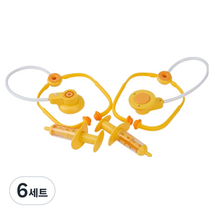 캐스비 플레이 병원놀이 청진기 + 주사기 세트, 혼합색상, 6세트