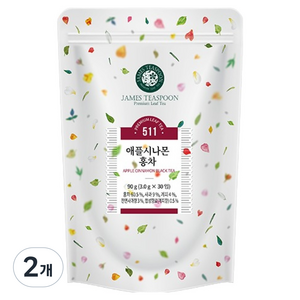 제임스티스푼 애플시나몬 홍차, 2개, 30개입, 3g