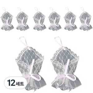 파티쇼 파티 드레스 손목장갑 뷰티 양손 세트, 화이트, 12세트