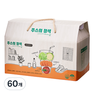 주스의정석 CCA주스 사과 당근 양배추 무첨가 주스, 1L, 60개