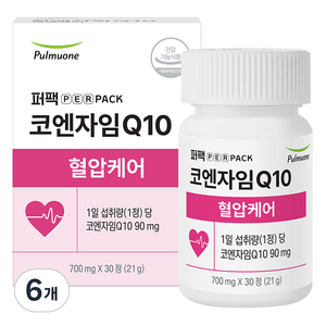 퍼팩 풀무원 퍼펙 코엔자임Q10 혈압케어 코큐텐 21g, 6개, 30정