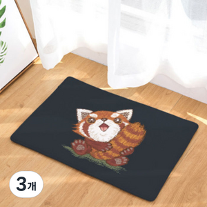 노랜드 Racoon and Panda Style 다용도 발매트, 1, 3개