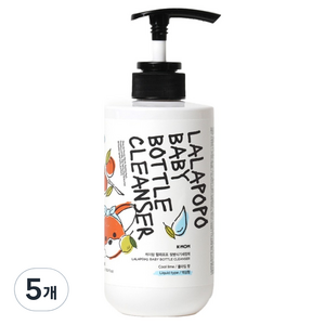 케이맘 랄라포포 젖병식기세정제 액상형 쿨라임향, 500ml, 5개