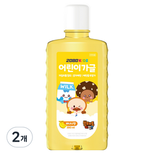 2080 어린이 가글 마일드 바나나향, 380ml, 1개입, 2개