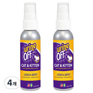 유린오프 고양이 탈취제, 118ml, 4개