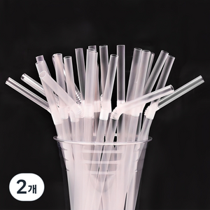 보니팩 자바라 투명 스트로우 벌크 7 x 250 mm, 500개입, 2개