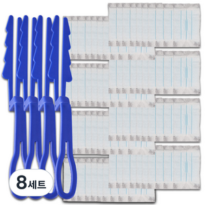 아케이바이 올인원 먼지 브러쉬 핸들 + 리필 20p 세트, 혼합색상, 8세트