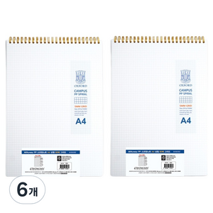OXFORD 밀키웨이 Milkyway PP 스프링노트 A4 상철 80매 그리드, 6개