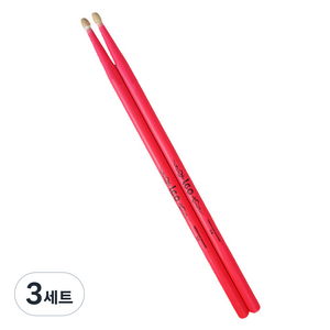 탑피아 히코리 원목 드럼스틱, 레드 7A, 3세트