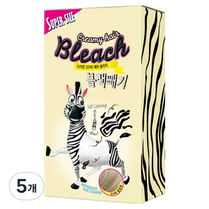 eZn 크리미 헤어블리치 블랙빼기 탈색제 슈퍼사이즈, 600g, 5개