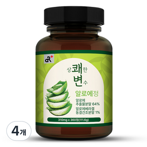 두리농산 상쾌한 변수 알로에정, 4개, 111.6g