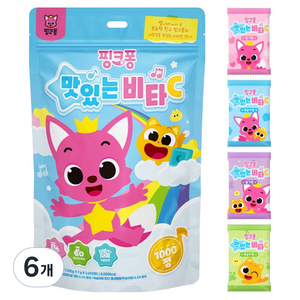 아텍스 핑크퐁 맛있는 비타C 1.1kg, 1000정, 6개