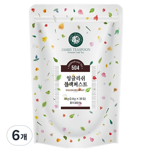 제임스티스푼 잉글리쉬 블랙퍼스트, 2g, 30개입, 6개