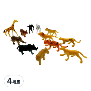 샘아쿠아 리프레쉬 동물의왕국 어항 장식 세트, 4세트
