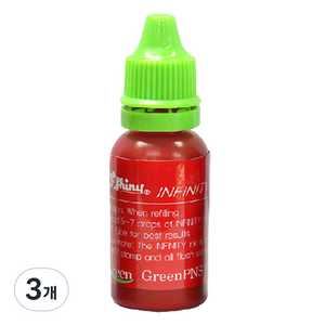 Shiny 에미넌트 유성 리필잉크 15ml, 레드, 3개