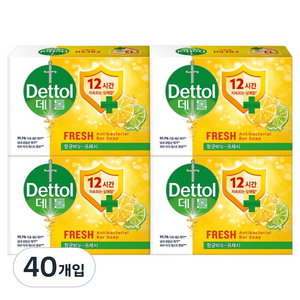 데톨 비누 프레시, 110g, 40개입