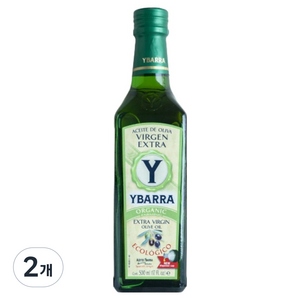 이바라 유기농 엑스트라 버진 올리브오일, 2개, 500ml