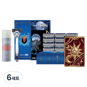 도루코 세븐나이츠 리버스 콜라보 면도 4종 세트, 모션 면도기 + 모션 4입날 2p + 모션 3입날 + 쿨링 쉐이빙 폼, 6세트