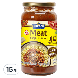 오뚜기프레스코 미트 스파게티소스, 600g, 15개