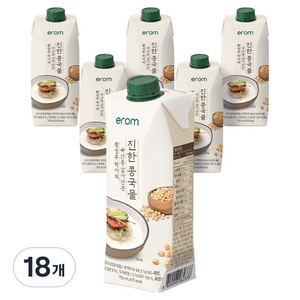 이롬 황성주 박사의 국산콩 갈아만든 진한 콩국물, 750ml, 18개
